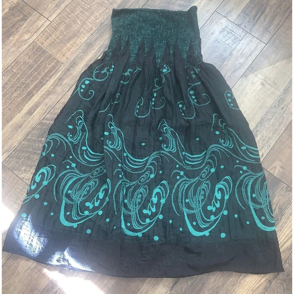 Black Floral Fairycore Skirt / Dress